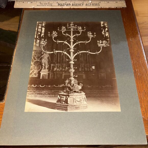 Vintage Milan Cathedral Candelabrum Mounted Italian Architecture Photo Italy - Picture 1 of 3